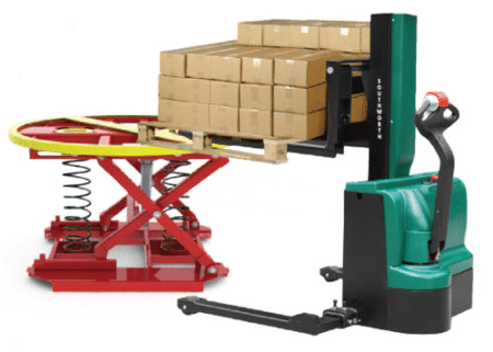 Manipuladores de tarimas u otros objetos para elevación de materiales.